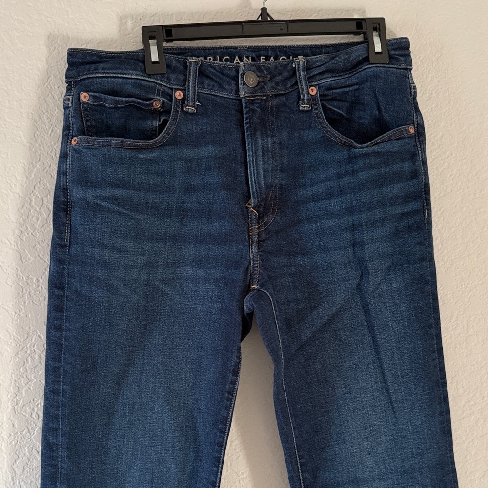 American Eagle Outfitters Men's Dark Blue Slim Jeans